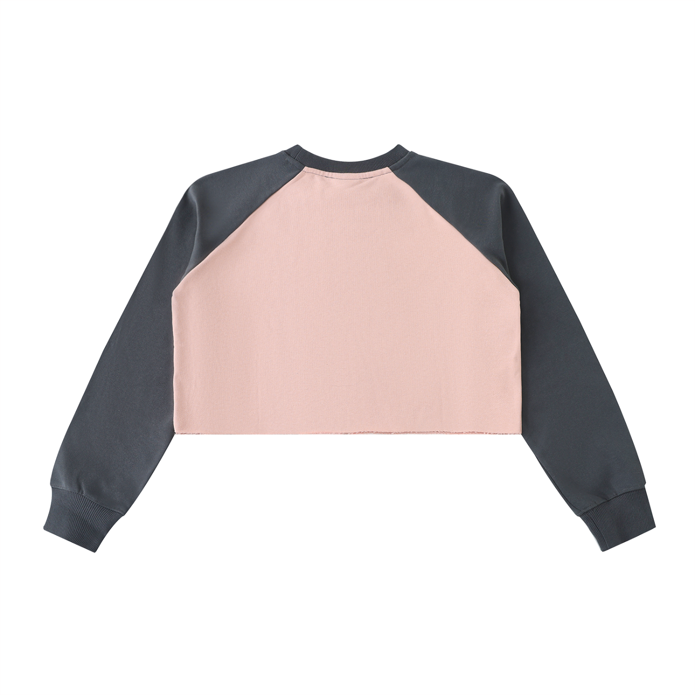 Raw-Hem Raglan Crop Sweatshirt