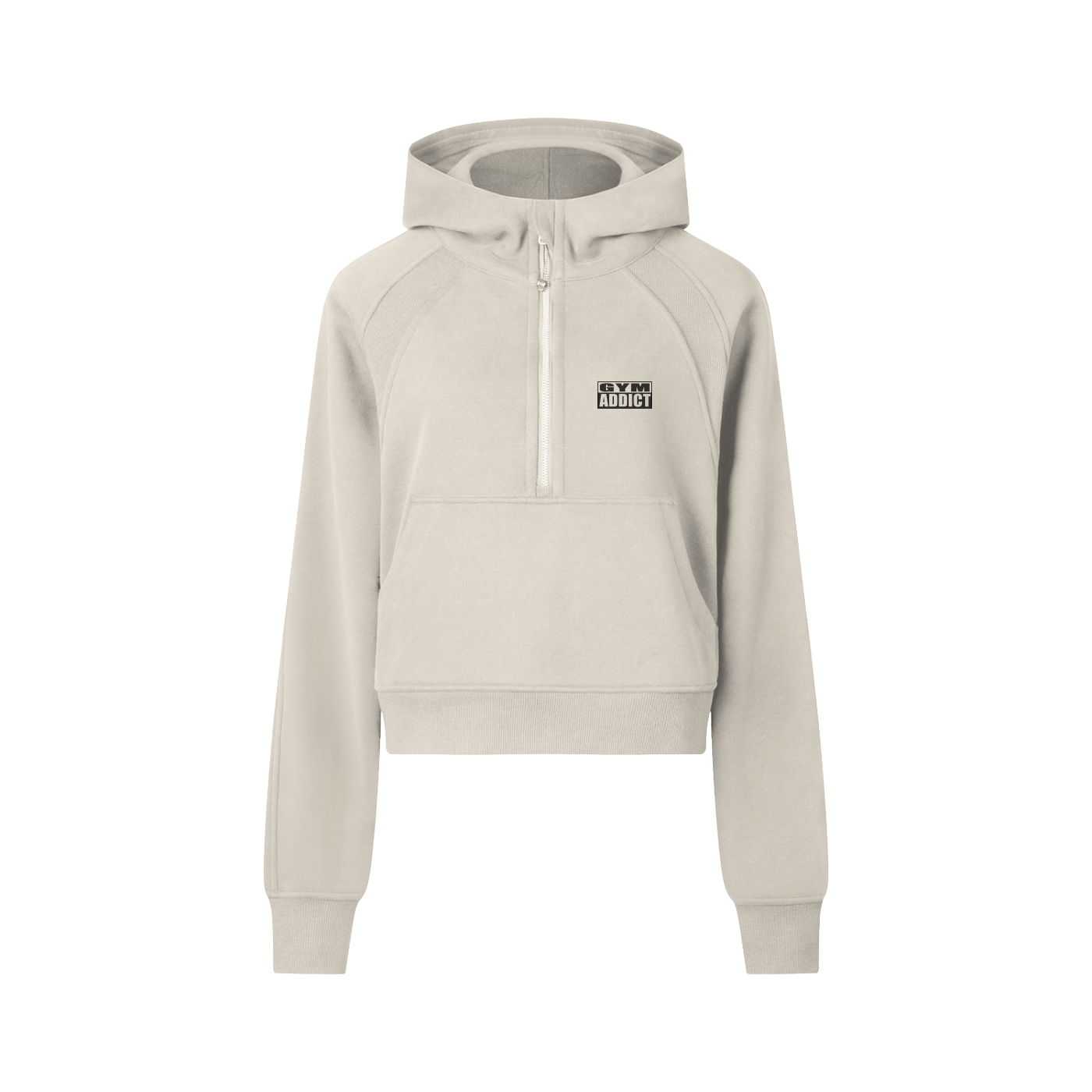 Cropped Half-Zip Hoodie