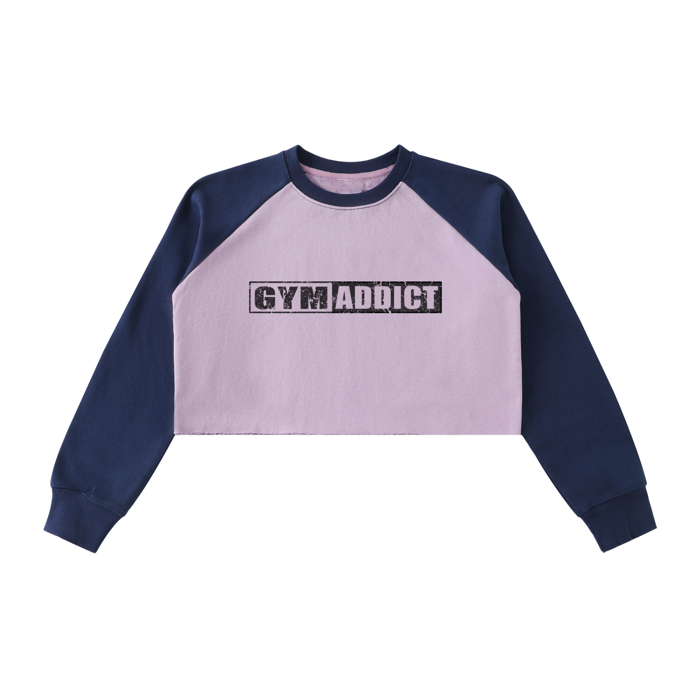 Raw-Hem Raglan Crop Sweatshirt
