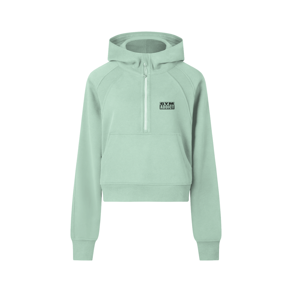 Cropped Half-Zip Hoodie