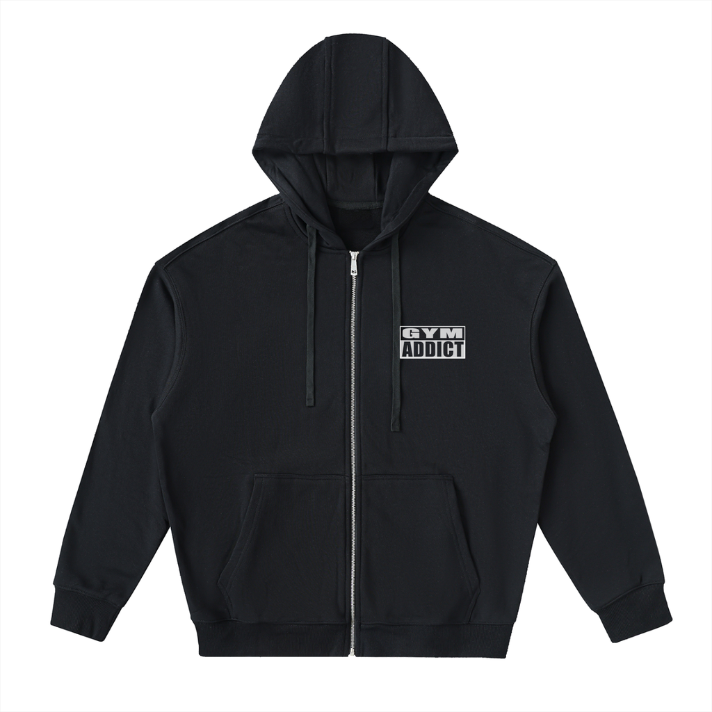 Drop-Shoulder Zip Up Hoodie
