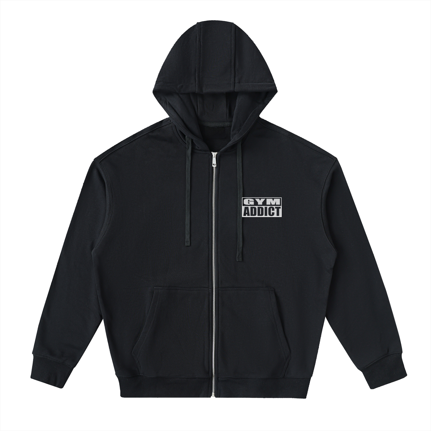 Drop-Shoulder Zip Up Hoodie