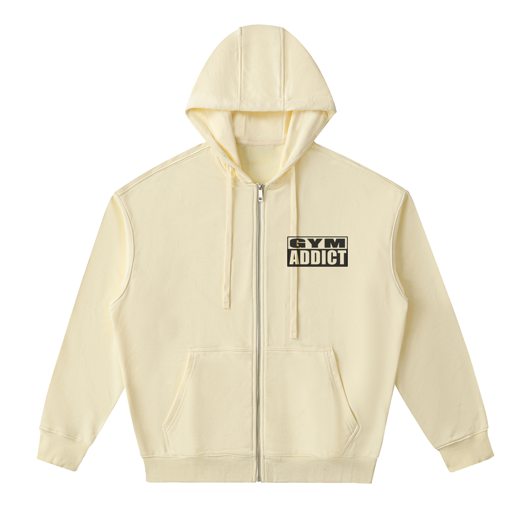 Drop-Shoulder Zip Up Hoodie