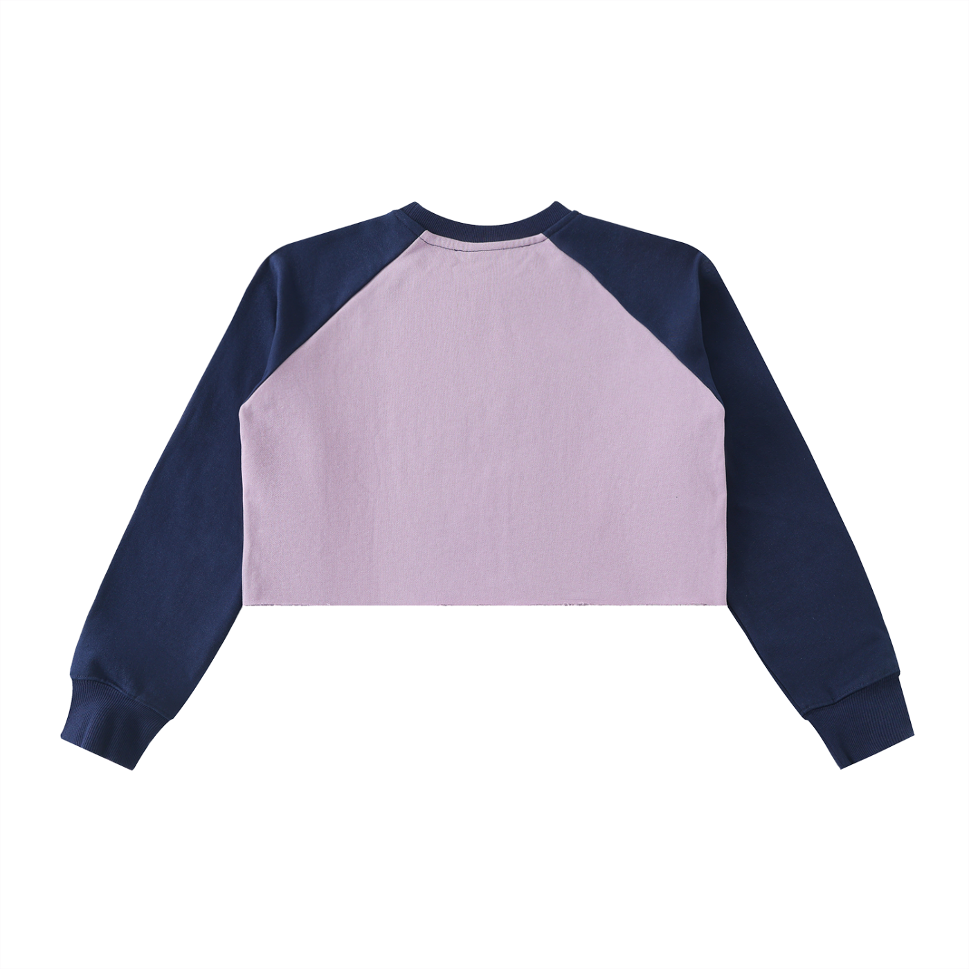 Raw-Hem Raglan Crop Sweatshirt
