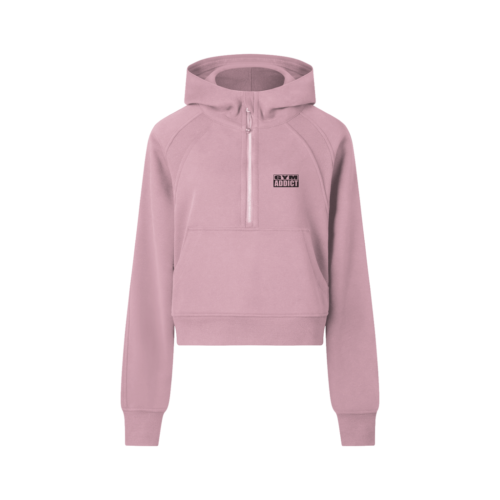 Cropped Half-Zip Hoodie