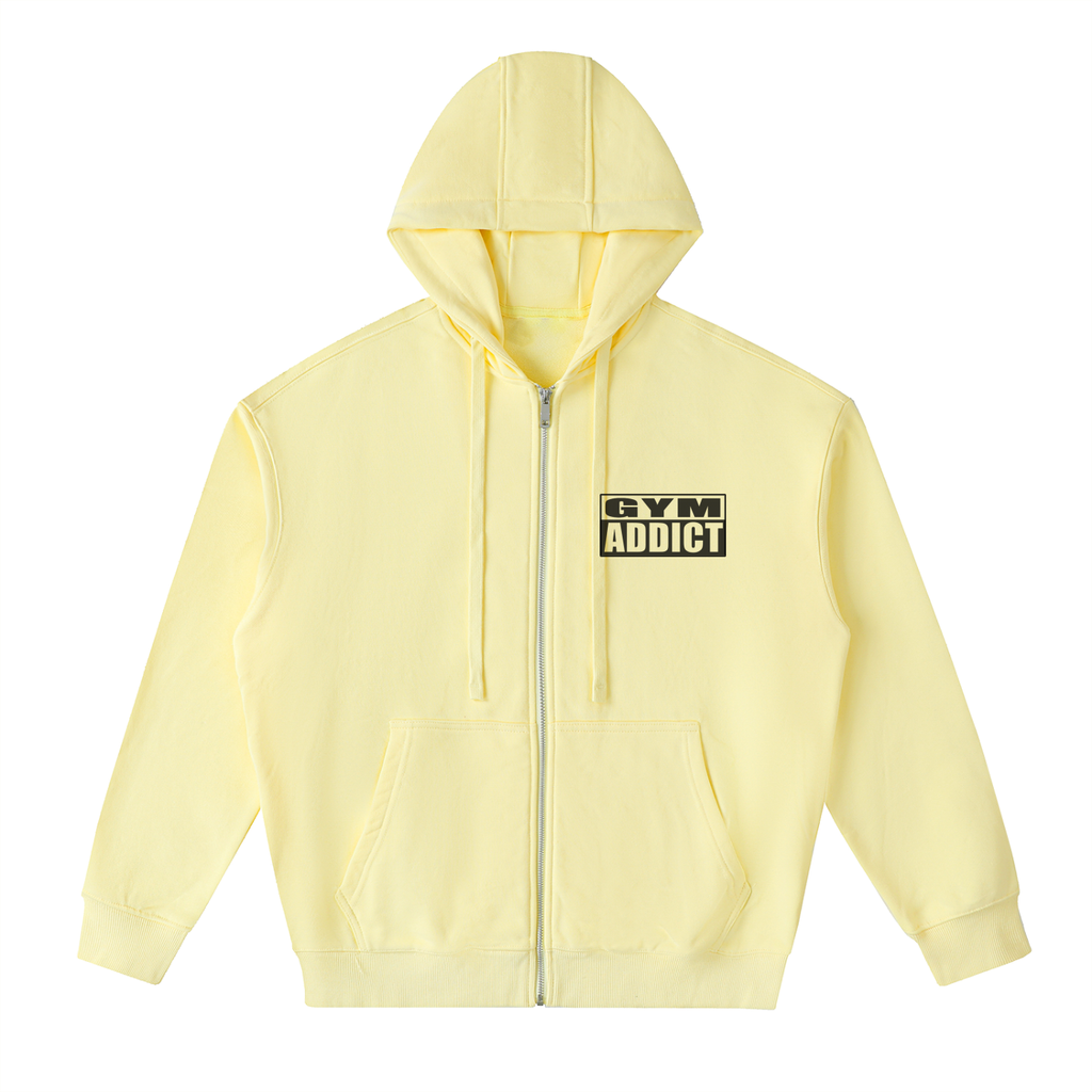 Drop-Shoulder Zip Up Hoodie